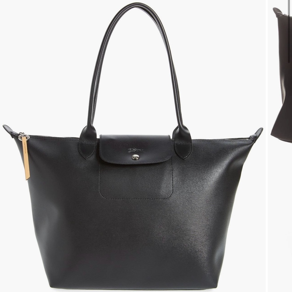 Longchamp Large Le Pliage City Shoulder Tote- Leather